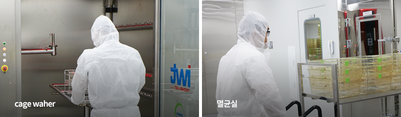 cage waher, 멸균실